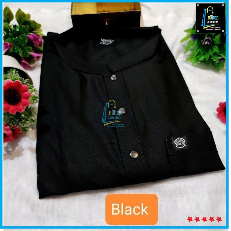 Kurta big size 3xl-6xl สีดํา