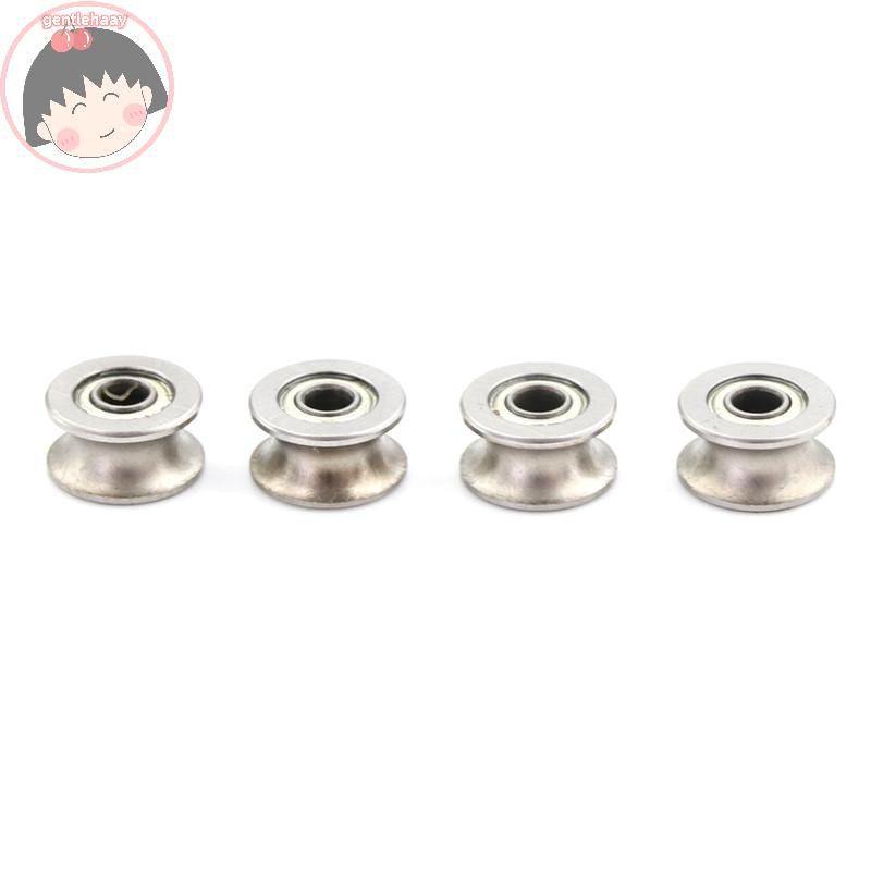 Gent 4PCS 4*13*7MM 624UU HCS U Groove Guide Pulley Rail Ball Bearings ล้อ EN