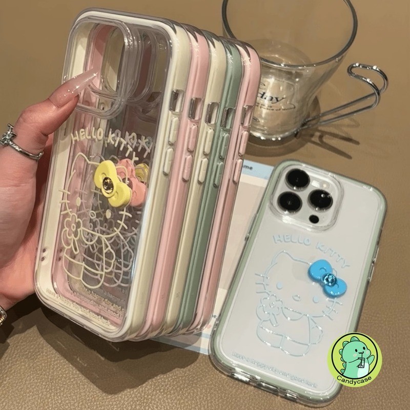 2 in 1 เคสโทรศัพท์สําหรับ OPPO Reno 14 13 11 9 Pro 8T 8Z 7Z 8 7 Lite 6 5 5K หรูหราน่ารักแมว Kitty 3D