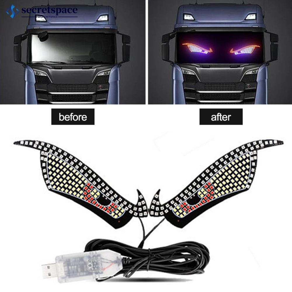 SECRETSPACE รถ LED Devils Eye ไฟตกแต่งหน้าต่างด้านหลังไฟเตือน Devil Eye บรรยากาศแสงอุปกรณ์ตกแต่งอัตโ