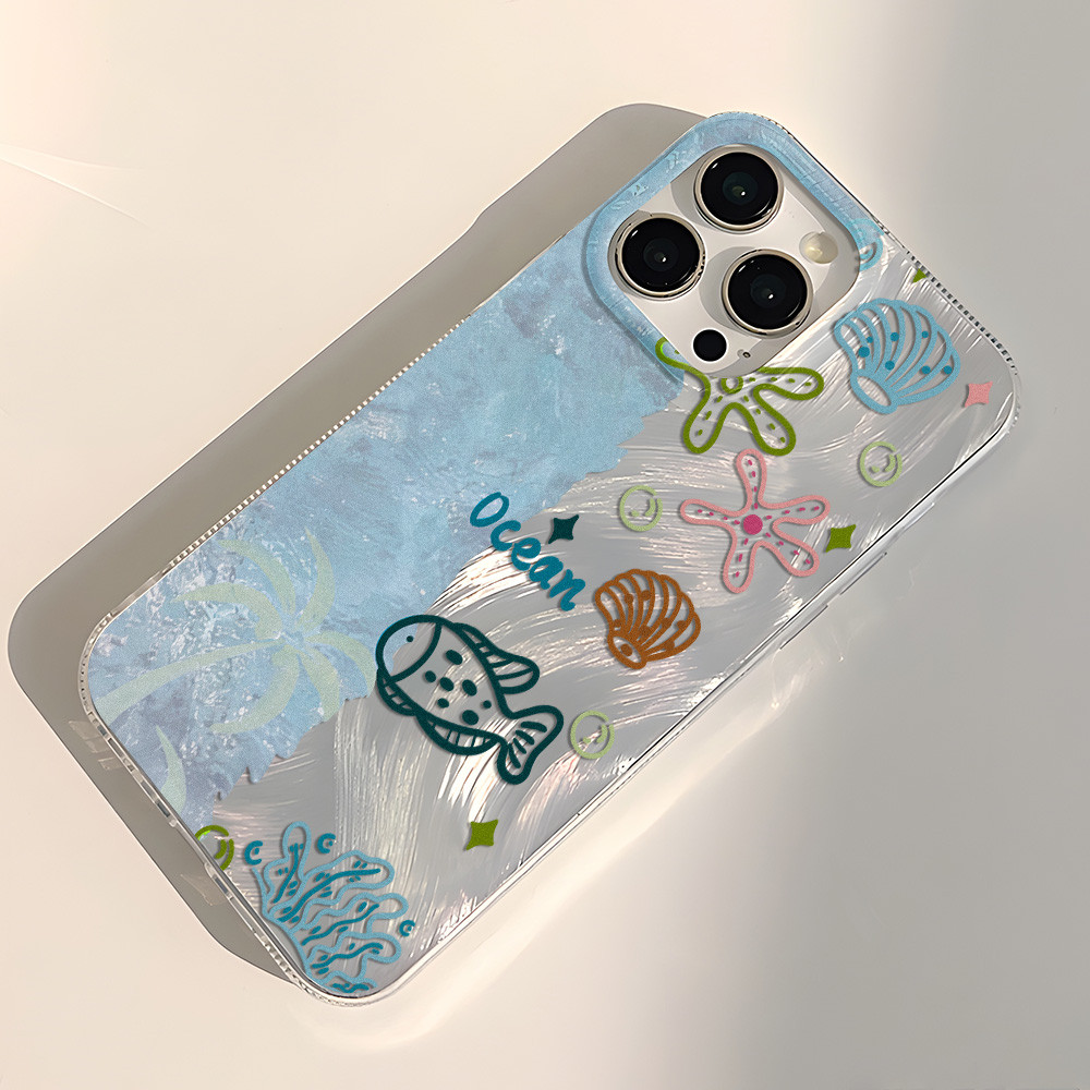 เคส Vivo Y19S Y17S Y29 Y21 Y20 Y12s Y03 Y28 Y27 Y18 Y22 Y36 Y20A Y35 2021 5G เคส IMD Summer Ocean นุ่มหรูหรา เคสสำหรับ