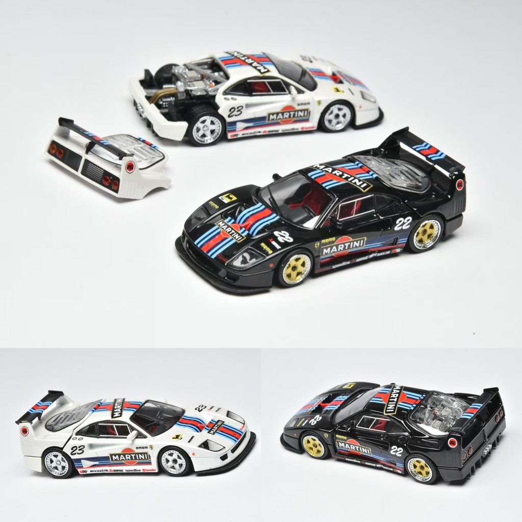 Stance Hunters 1: 64 Stance Hunters F40 LM Martini Coating โมเดลรถโลหะผสม