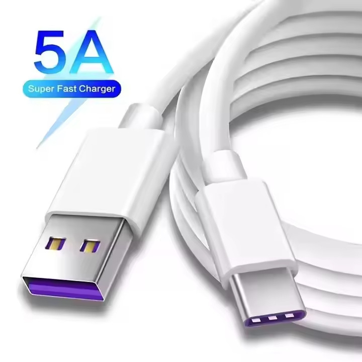 1M 1.5M 2M 5A Super Type C สาย USB สําหรับ Huawei OPPO TYPE C พอร์ต Handphone สายชาร์จข้อมูลอย่างรวด