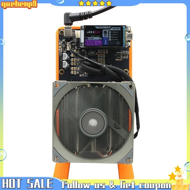 [quehenp9] NerdQaxe++ BTC Solo Miner 4.8T-5TH/S 80W 4XBM1370 ASIC ชิปเปิดแหล่ง Bitcoin Crypto Miner 