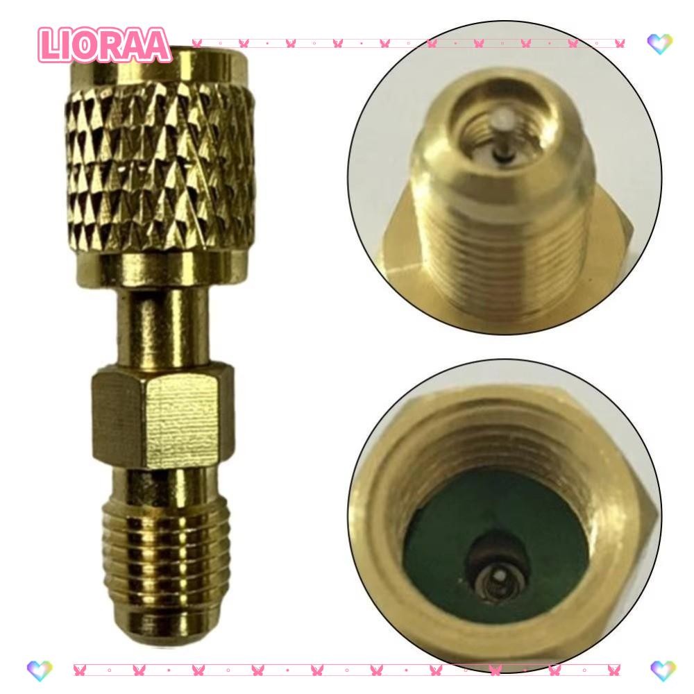ลิโรร่า‌A R32 R454B อะแดปเตอร์ทองเหลืองสารทําความเย็น, Mini 1/4 "หญิงถึง 1/4 "R32 อะแดปเตอร์ด้าย, คุ