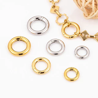 คลัสมetalขัดสแตนเลส 18K Gold เหมาะสำหรับ DIY สร้อยคอและสร้อยข้อมือ
