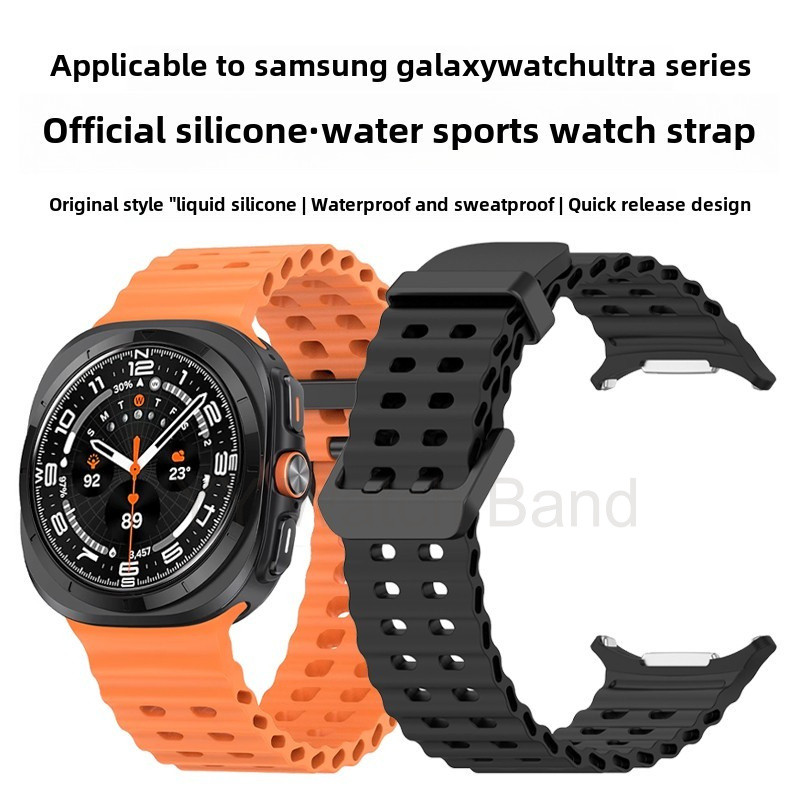 47 มม.นาฬิกายางสร้อยข้อมือสําหรับ Samsung Smartwatch Galaxy Watch Ultra 7 ซิลิโคน Marine LTE รุ่นอุป