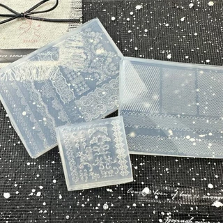 [maybeauty] แม่พิมพ์เล็บซิลิโคน 3D DIY บรรเทาลูกไม้ริบบิ้นแม่แบบสําหรับเล็บเครื่องประดับหัตถกรรมโปร่งใสแม่พิมพ์ตกแต่งเล็บ {TH}