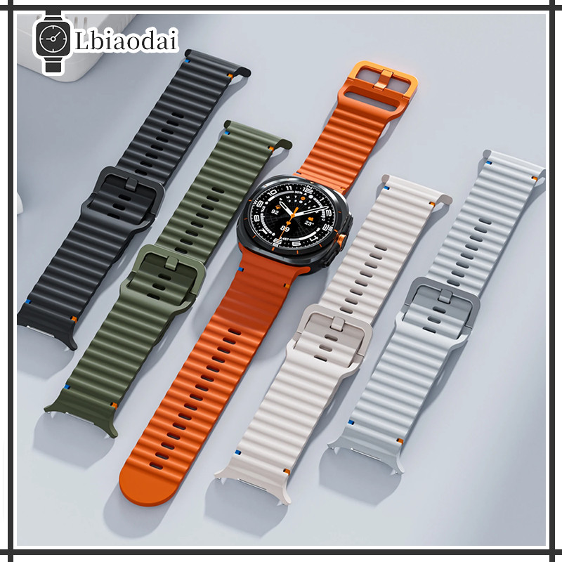 สายซิลิโคนกีฬา for Samsung Galaxy Watch 8 40mm 44mm 8 Classic 46mm แทนยางสายรัดข้อมือ สายรัดข้อมือ อุปกรณ์เสริม