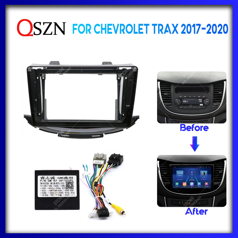 9 "กรอบรถ Fascia สําหรับ Chevrolet TRAX 2017 2018 2019 2020 อะแดปเตอร์ Canbus กล่องถอดรหัสสายวิทยุ D
