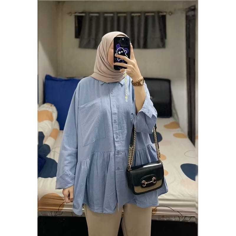 KATUN BEFAST - ZER BLOUSE RAFAELA RUFFLE SUSUN LONG SLEEVED TOP BUSUI FRIENDLY / MEIแขนยาวผ้าฝ้าย BL