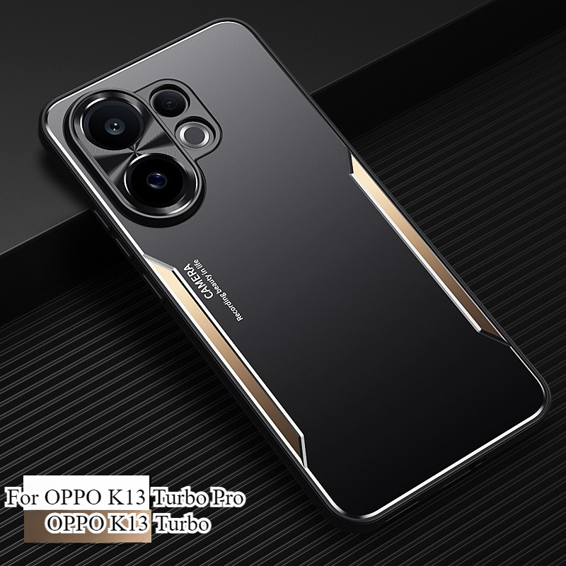 สําหรับ K13Turbo Pro โลหะกันกระแทก Slim ปกหลังสําหรับ OPPO K13 Turbo Pro อลูมิเนียมโทรศัพท์กันชน She