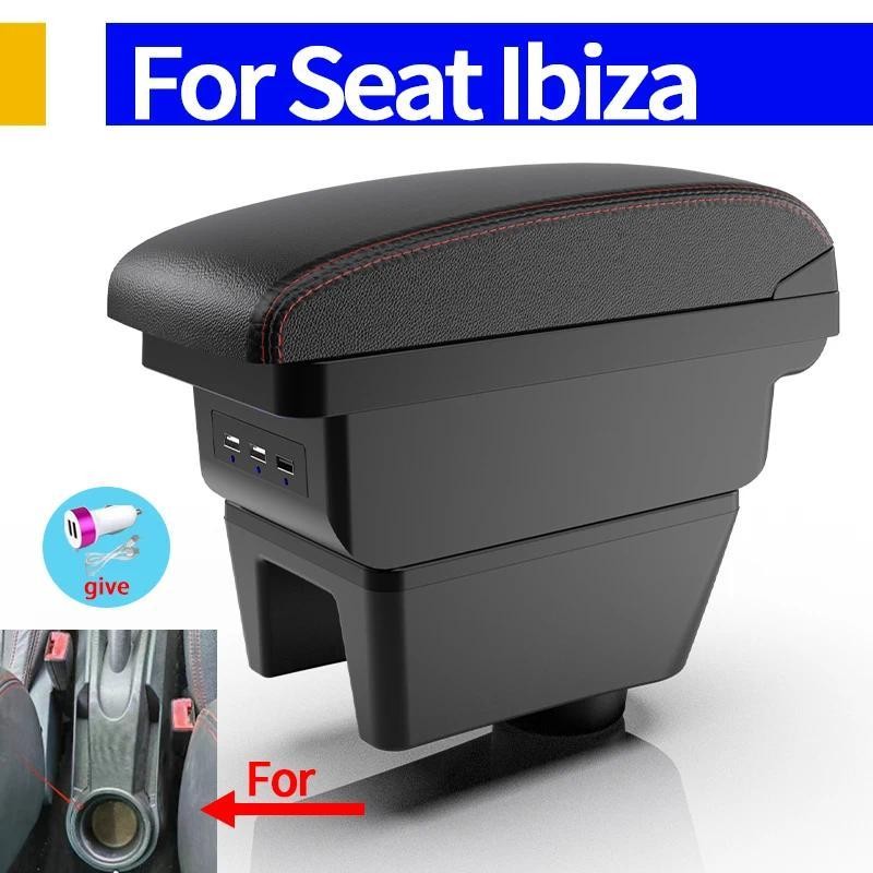 สําหรับ Ibiza 6j Ibiza 6L ที่วางแขนสําหรับที่นั่ง Ibiza ที่เท้าแขนรถ Central storage กล่อง Retrofit 