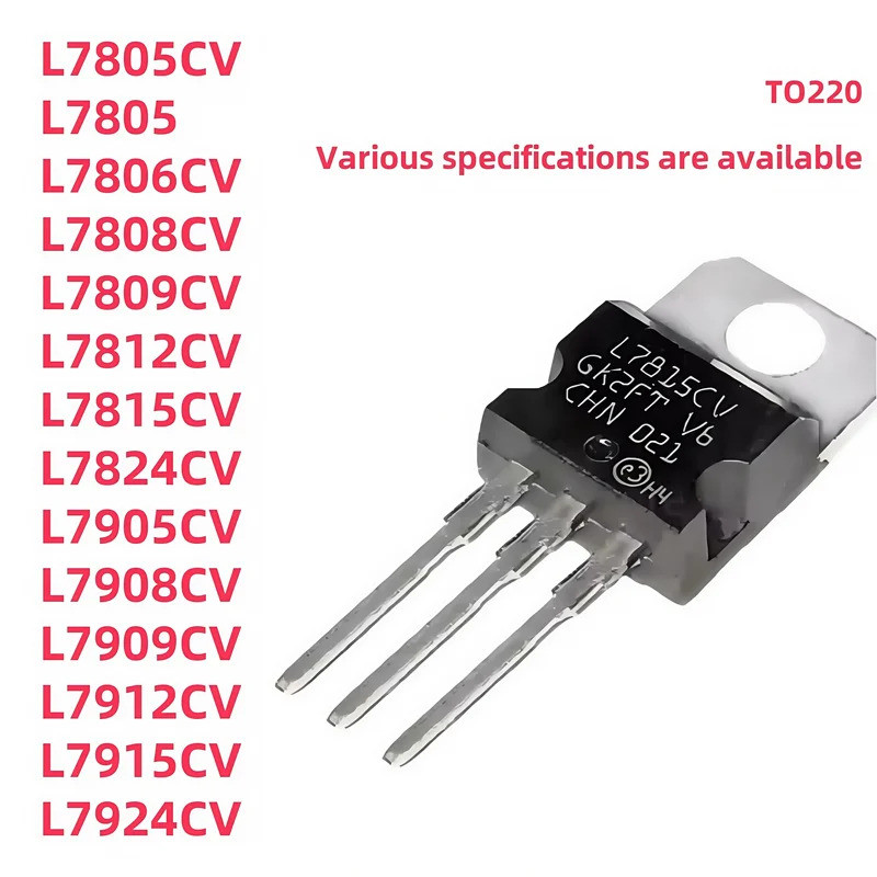 1-5PCS L7805CV TO220 L7805 TO-220 L7806CV L7808CV L7809CV L7812CV L7815CV L7824CV L7905CV L79