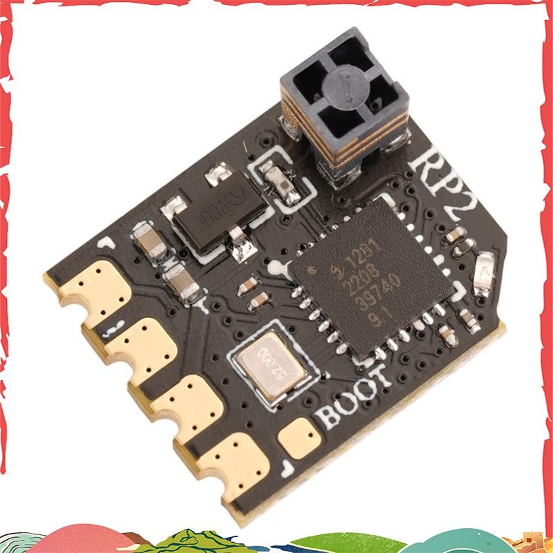 RP2 ตัวรับสัญญาณนาโน 2.4 Ghz ELRS ตัวรับสัญญาณสีดําความล่าช้าต่ําสําหรับรุ่น TX16S TX12 ELRS