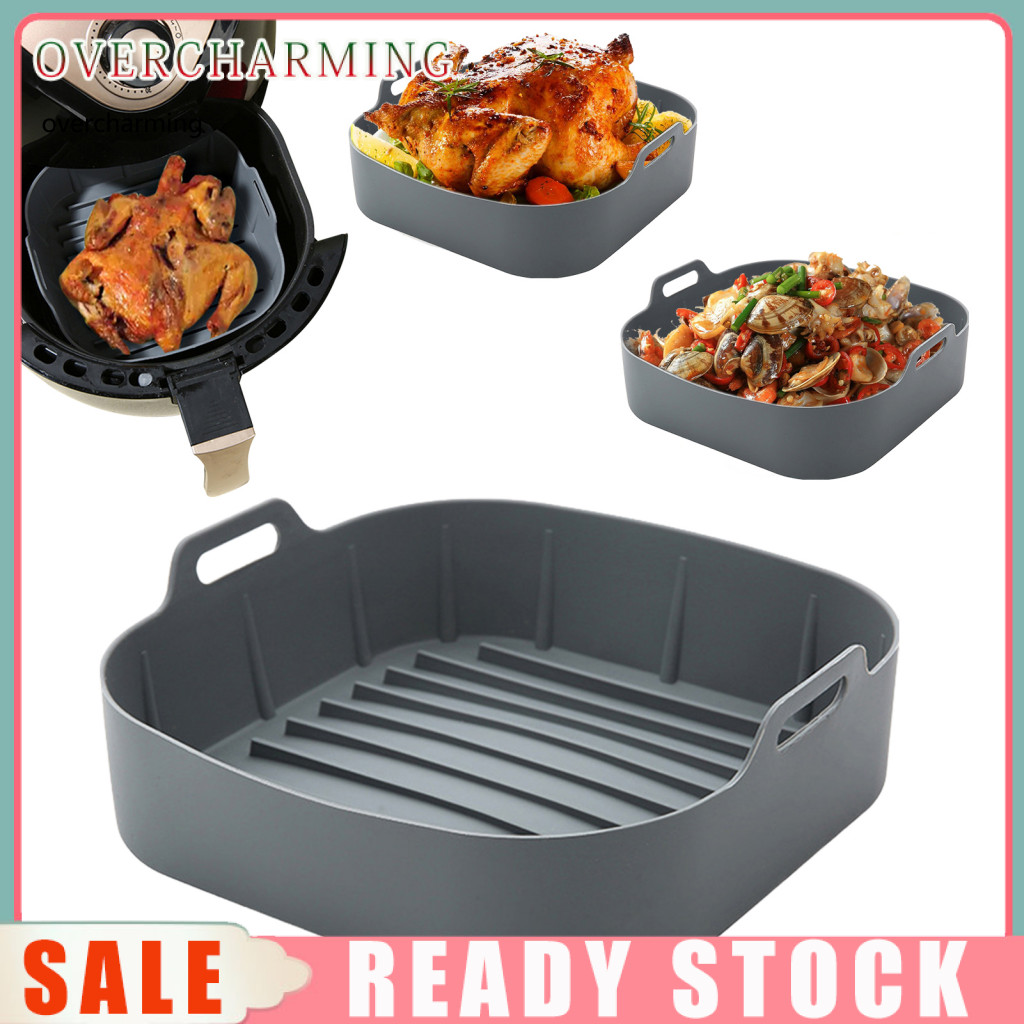 <over>กระดาษรองแผลทางเลือกสําหรับหม้อทอดอากาศแผ่นอบซิลิโคนไม่ติดหม้อทอดอากาศถาดอบซับพร้อมที่จับเตาอบ