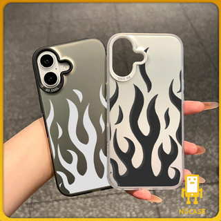🔥NüCase🔥ส่งจากไทย สีดำหรูหราซิลิโคนแข็งกรณีโทรศัพท์ ไฟสีเทา for IPhone 13 15 7Plus 14 12 11 Pro MAX 7Plus X XR XS