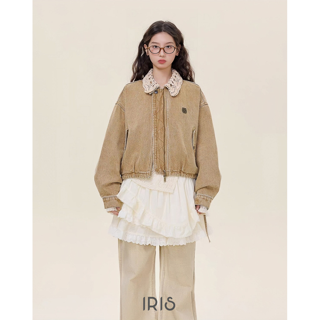 [ พร้อมส่ง ]  IRIS BOUTIQUE  IJ25801 Vintage lace jacket เสื้อผ้าผู้หญิง เสื้อแขนยาว กันหนาว ได้ 10-20 องศา ราคา ถูกที่สุด ดีลบีเคเค แกลเลอรีภาพที่ 3