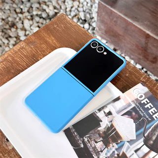 Slim Liquid Silicone Flip Case Samsung Galaxy Z Flip 7 Z Flip 6 Z Flip 5 ซับไมโครไฟเบอร์แบบนุ่มสีลูกกวาดกันกระแทก