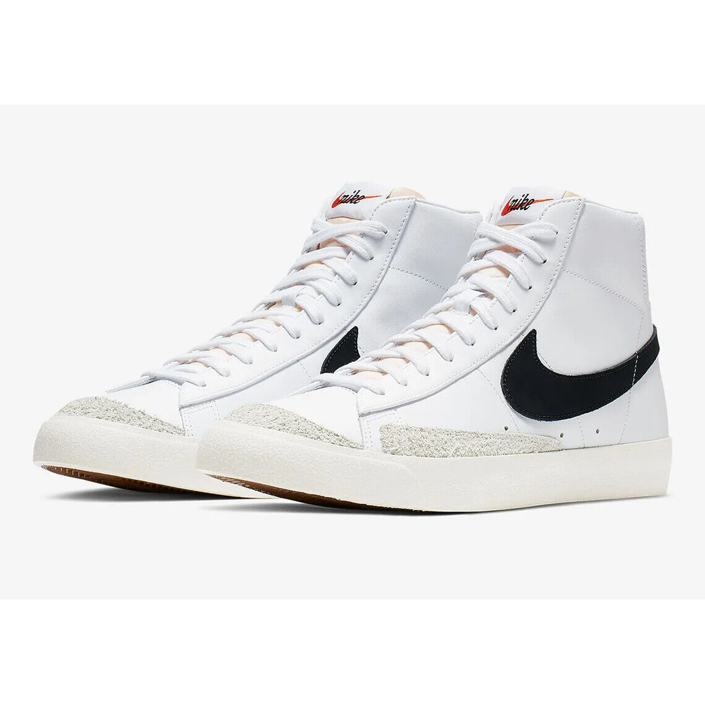 Nike Blazer Mid 77 White Black BQ6806-100 รองเท้าผู้ชายใหม่