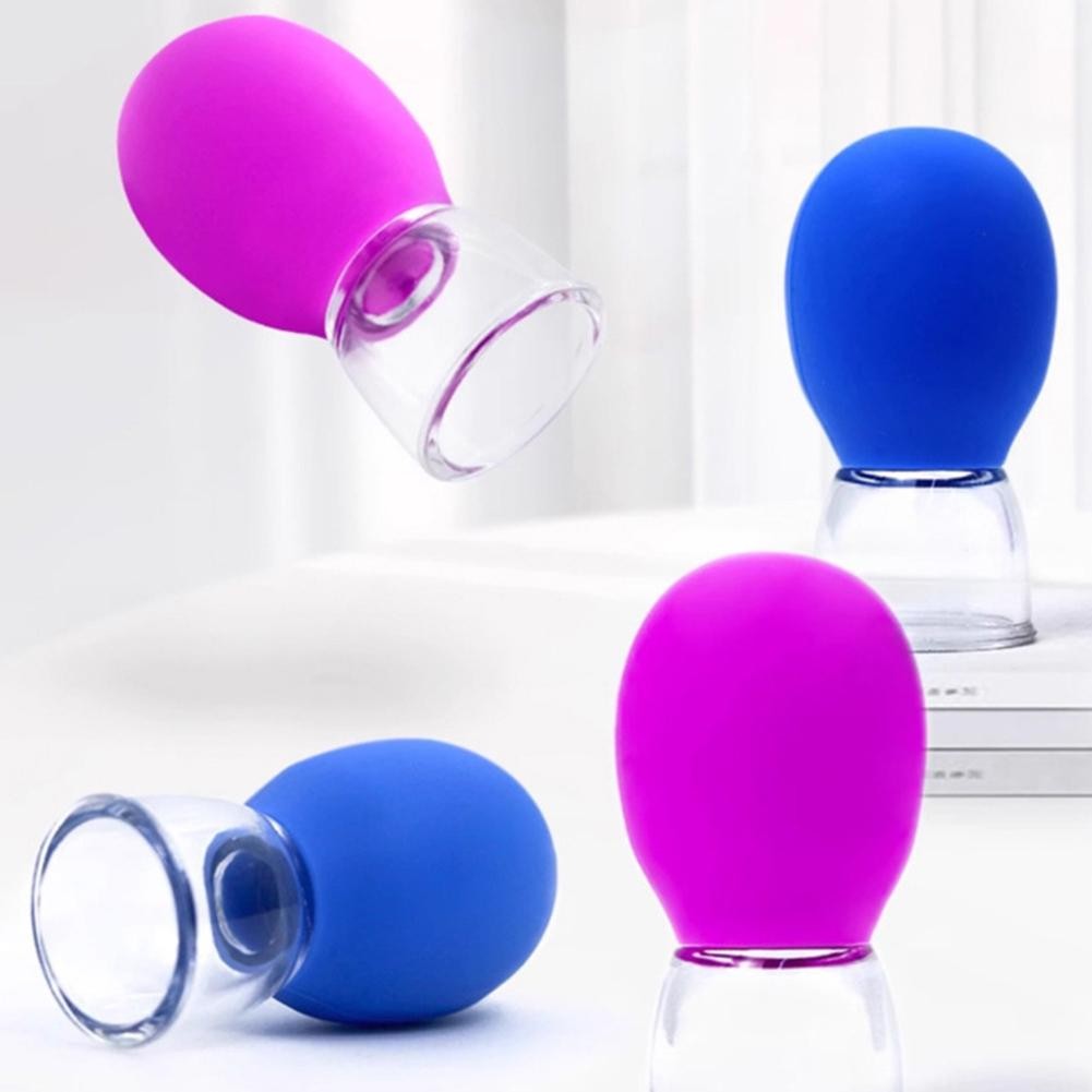 2pcs Facial Cupping Face Beauty Care อุปกรณ์นวดดูด Cupping แบบพกพาที่ถอดออกได้ T9X1