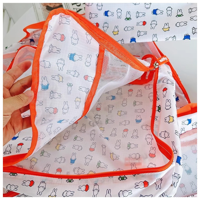 น่ารัก กระต่าย ถุงซักผ้า ชุด 4 ชิ้น - ที่เก็บของแบบพับได้ระบายอากาศได้สําหรับเดินทางและบ้าน - รูปที่ 3