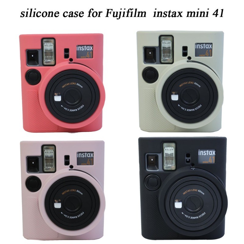 Soft instax mini 41 กระเป๋ากล้องซิลิโคนยางสําหรับ Fujifilm Instax mini 41