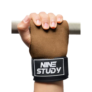 ถุงมือ straps ยกน้ำหนัก (1คู่) หนังกลับแท้ ถุงมือฟิตเนส เซฟข้อมือ กันลื่น ถุงมือเวทเทรนนิ่ง