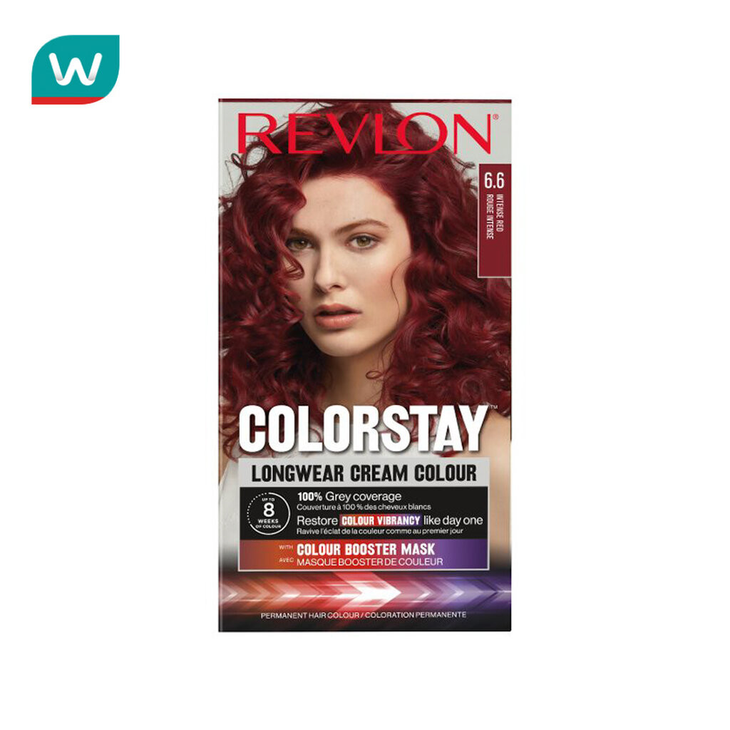Revlon เรฟลอน ครีม คัลเลอร์ คัลเลอร์สเตย์ ลองแวร์ เบอร์ 6.6 แดงเข้มจัด