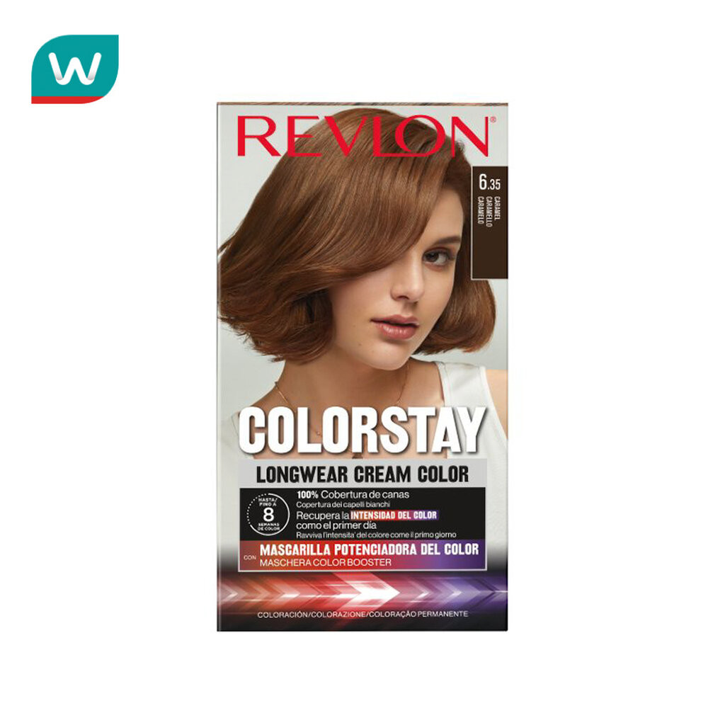 Revlon เรฟลอน ครีม คัลเลอร์ คัลเลอร์สเตย์ ลองแวร์ เบอร์ 6.35 คาราเมล