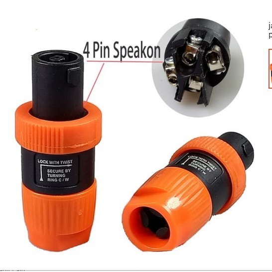 (TS) Jack speakon jek spikon AUDIO Good type 343