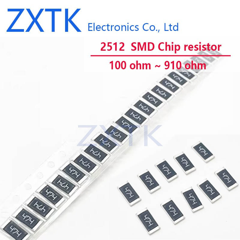 CHIP IC 20PCS 2512 ตัวต้านทานชิป SMD 1% โอห์ม 100R - 910R 110R 120R 130R 150R 160R 180R 200R 220R 24