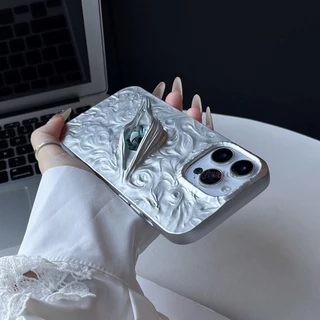 ใหม่ 3D Creative Devils Eye Soft Case สําหรับ iPhone 17 16 15 14 13 12 11 Pro Max 14 15 16 Plus 17 Air สีไฟฟ้าเต็มรูปแบบกระจกหลุมขนาดใหญ่ Anti Falling ฝาครอบ