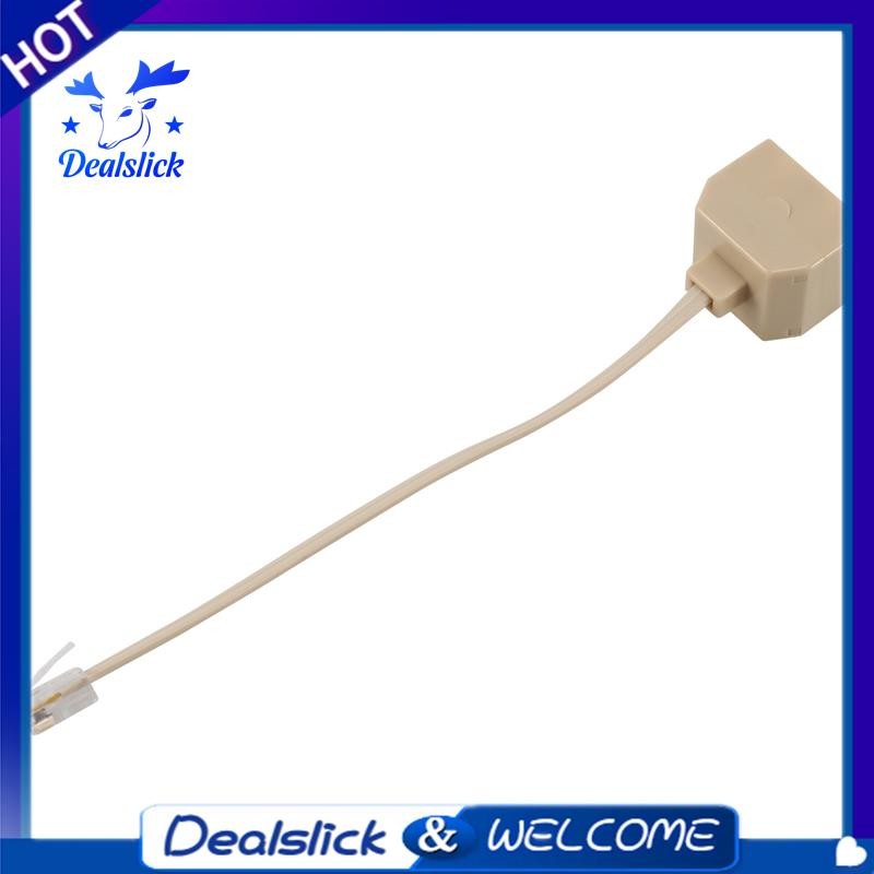 โทรศัพท์ RJ11 Male Line to Double RJ11 Female Jack Filter Splitter Adapter