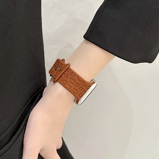สายแกะสลักซิลิโคน for iWatch Apple Watch Ultra/SE 3 2 Series 11 10 9 8 7 6 5 4 3 49มม. 46มม. 45มม. 41 44 40มม. 42มม. 38