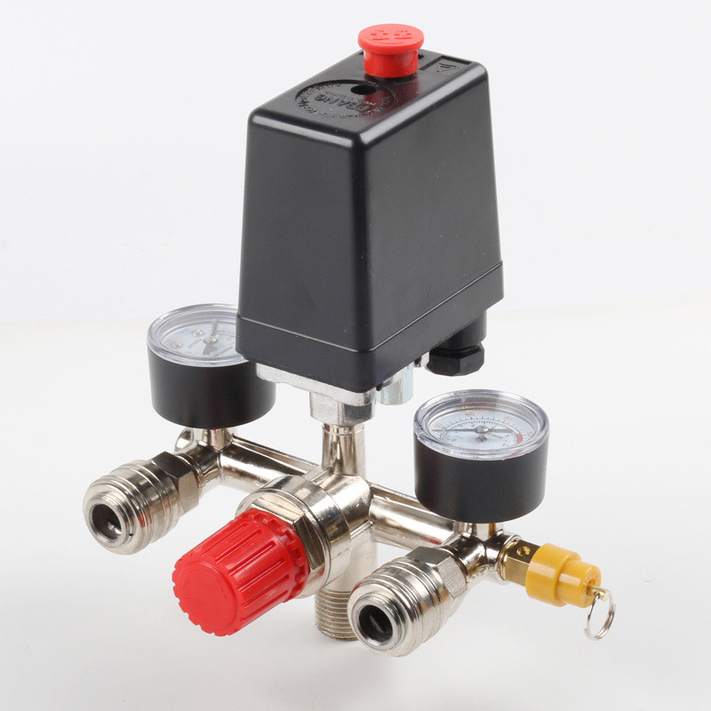 Silent Air Compressor Fubon FBANG สวิตช์ควบคุมความดัน Bamar ช่องระบายอากาศแบบปรับได้ 175psi