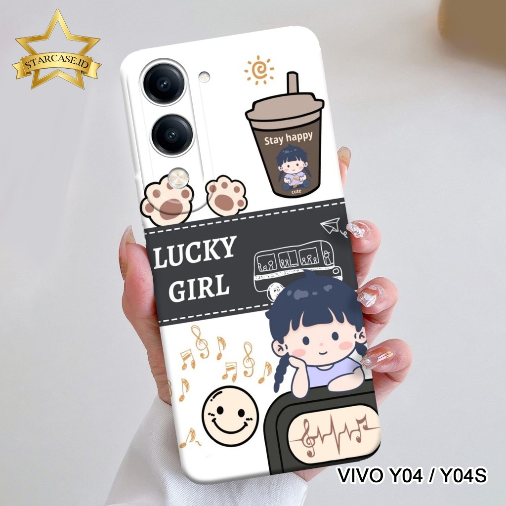 HP Softcase VIVO Y04 4G / Y04S 4G 2025 - ใหม่ล่าสุด VIVO Y04 4G SoftCase - Starcase - เคสแฟชั่นน่ารั