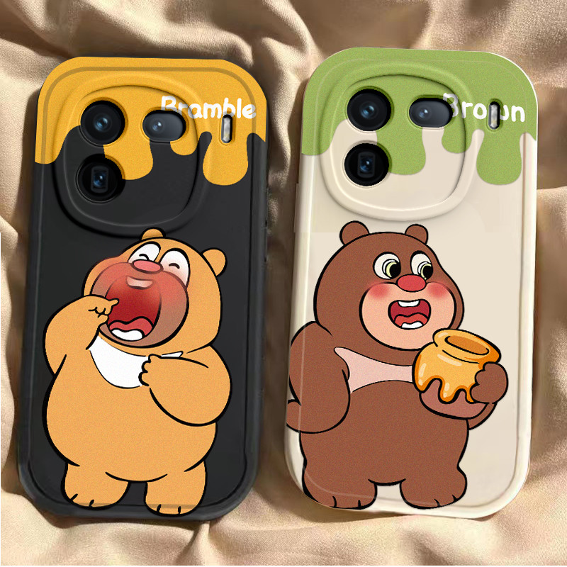 เหมาะสําหรับ iQOO13 เคสโทรศัพท์ vivoiQOO12Pro เคสป้องกัน iQ0013 หมีโลภ iQ12vivo iCOO iCOO สิบสาม iPO