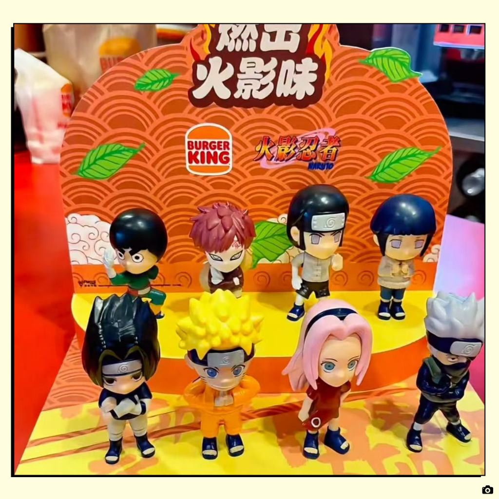 Burger King X Naruto series ตุ๊กตารุ่นลิมิเต็ด ตัวละครที่น่ากลัว Uzumaki Naruto, Sasuke, และ Haruno 