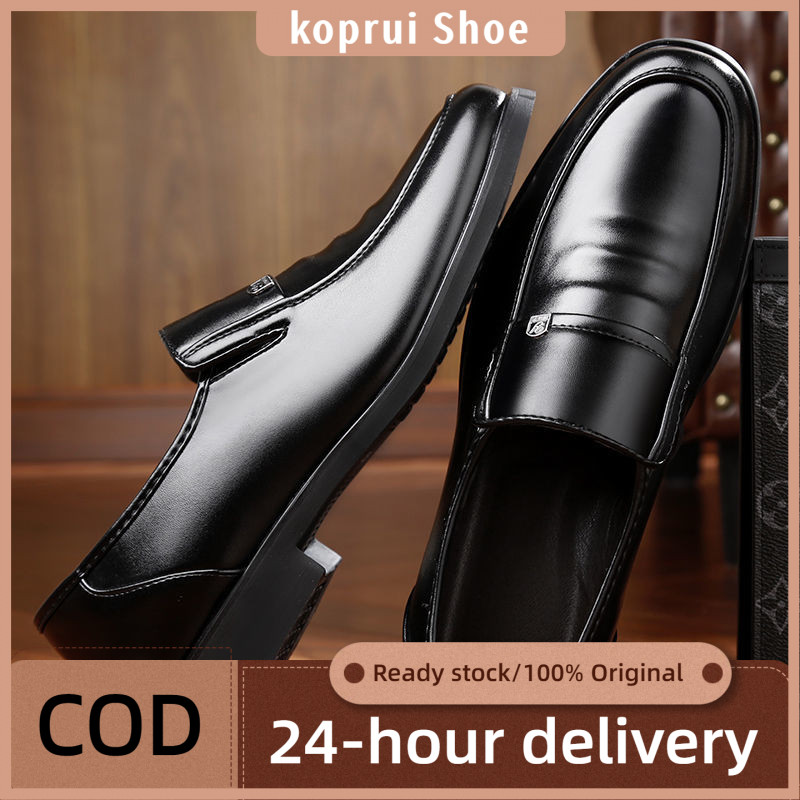 คุณภาพสูง พร้อมส่ง รองเท้าหนังวัวแท้ แบบเป็นทางการ สไตล์เกาหลี นักธุรกิจ สําหรับผู้ชาย รองเท้าหนังผู้ชายสไตล์คลาสสิก