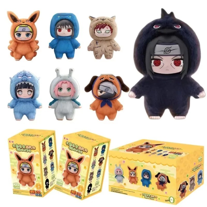 Naruto Beast Party Series Blind Box - น่ารัก Naruto Sasuke ไวนิลตัวเลขอะนิเมะของสะสม