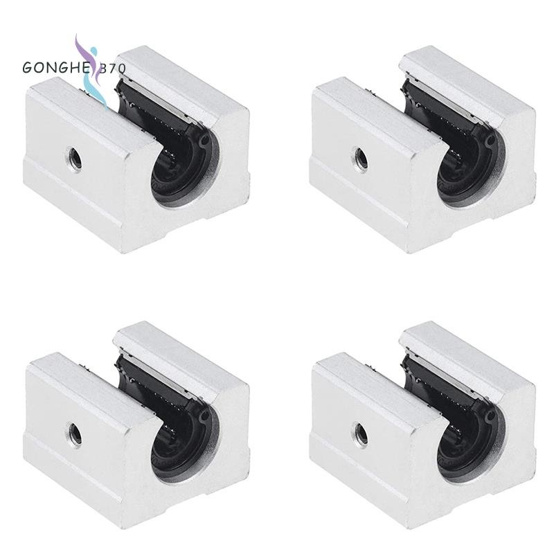 [gonghe370]4PCS SBR16UU Linear Ball Bearing Slide Block สําหรับ SBR16 Linear Rail Guide