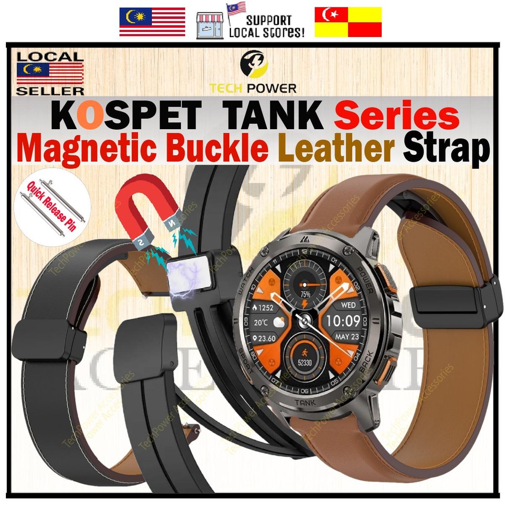 KOSPET ถัง T4/ T3/ T3 Ultra/Ultra 2/ถัง T2/ ถัง M4/ M3/2,22 มม.หนังแม่เหล็กสายคล้องคอสําหรับ KOSPET 