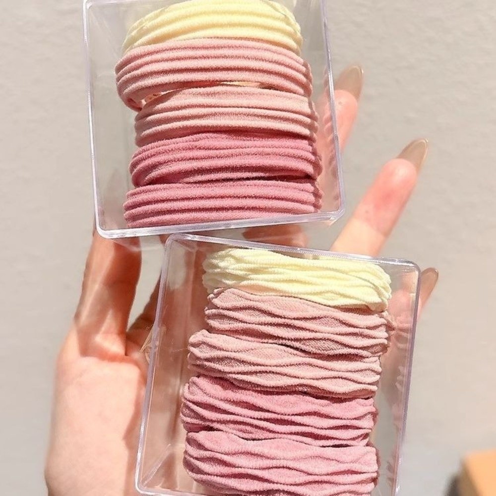 ส่องแสง 10ชิ้นผู้ถือผมหางม้า,นุ่มยืดทนทานยืดหยุ่นสูงผมผูก,ลักษณะสูงที่ไร้รอยต่อหนาหลายสีถักผ้าขนหนูผ้าคาดศีรษะสาว - รูปที่ 2