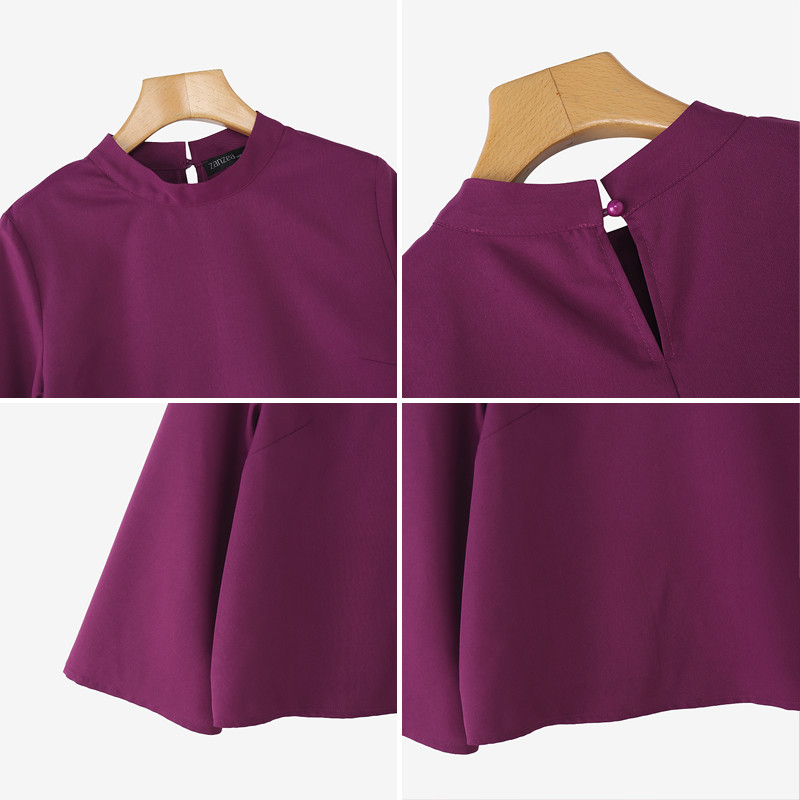 ZANZEA เสื้อเชิ๊ตแขนยาวสำหรับผู้หญิง สไตล์เกาหลี ทรงหลวม กระดุมหลัง - รูปที่ 7