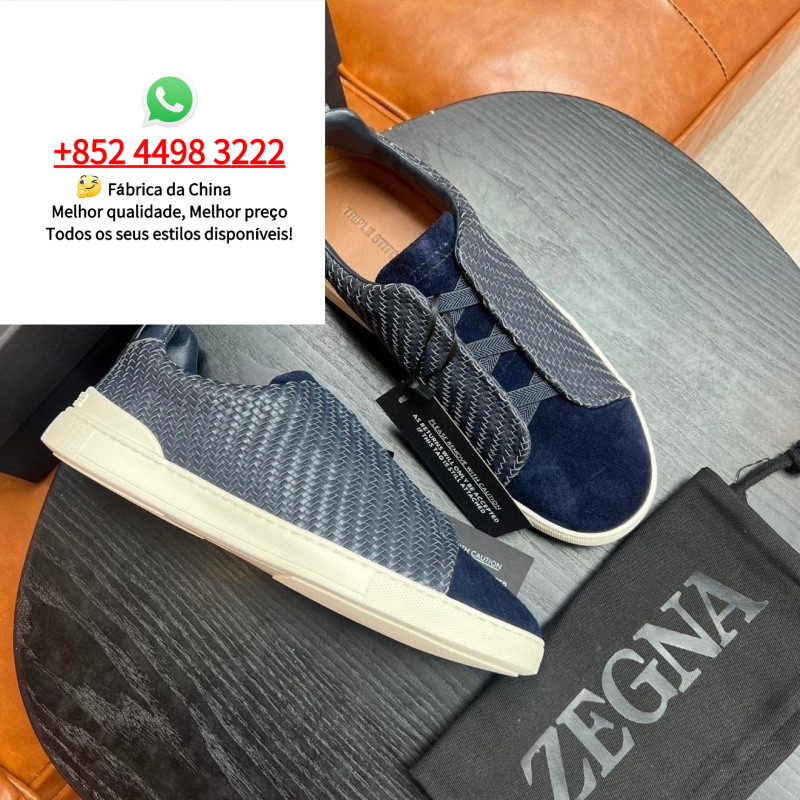 Zegna2025 รองเท้าผ้าใบแฟชั่นลําลองสําหรับผู้ชายรองเท้าเทนนิส