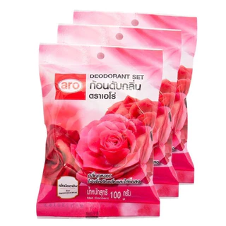 Aro เอโร่ ก้อนดับกลิ่น กลิ่นกุหลาบ กลิ่นลาเวนเดอร์ 100g ดับกลิ่น ไล่แมลง