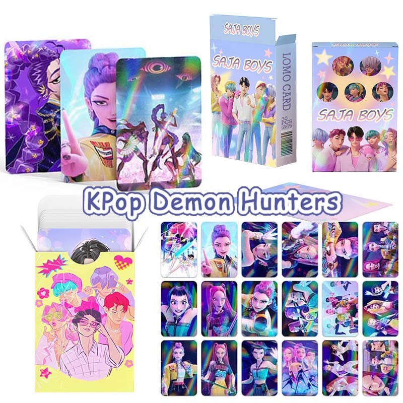 96 ชิ้น KPop Demon Hunters HUNTR/X Photocard Saja Boys Lomo Card Collections