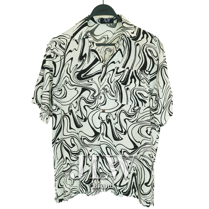 เสื้อฮาวายลายคลื่นจาก.brand JLW ใส่สบาย