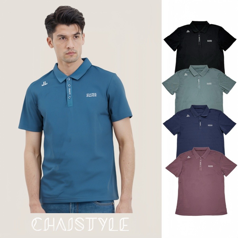 Chaistyle - เสื้อแพลโหลนชาย สไตล์การทำงาน สีหลากหลาย แฟชั่น